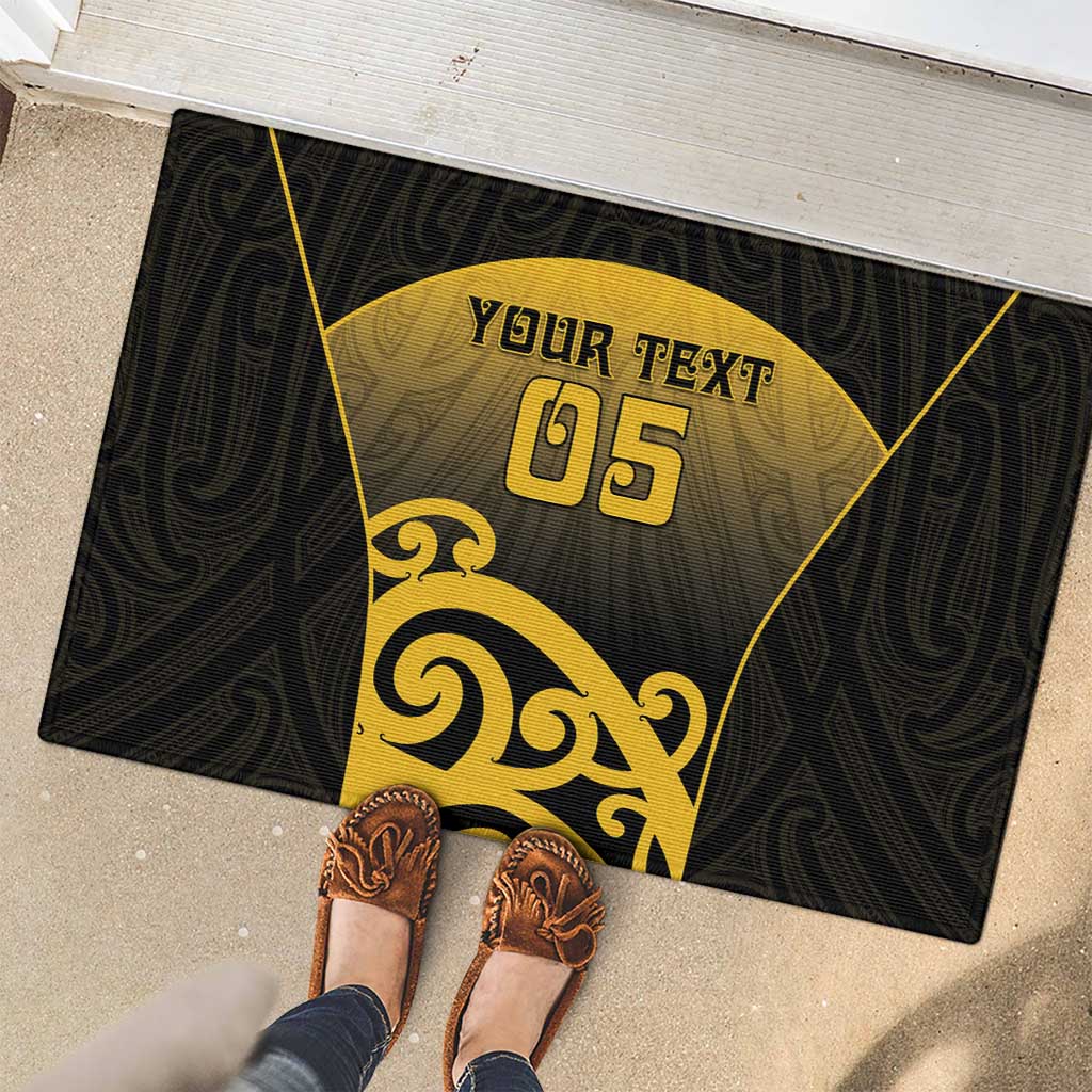 Custom Motueka High School Rubber Doormat Maori Koru Pattern LT05 - Polynesian Pride