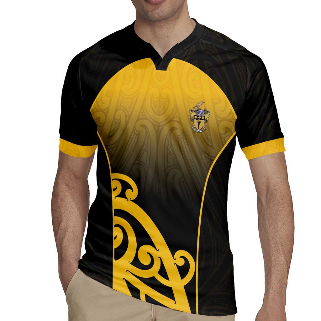 Custom Motueka High School Rugby Jersey Maori Koru Pattern LT05 - Polynesian Pride