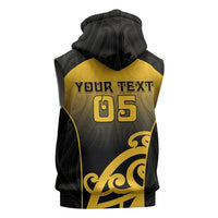 Custom Motueka High School Sleeveless Hoodie Maori Koru Pattern LT05 - Polynesian Pride