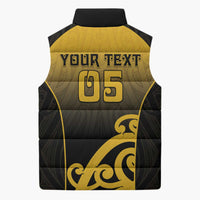 Custom Motueka High School Sleeveless Puffer Jacket Maori Koru Pattern LT05 - Polynesian Pride