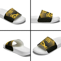 Custom Motueka High School Slide Sandals Maori Koru Pattern LT05 - Polynesian Pride