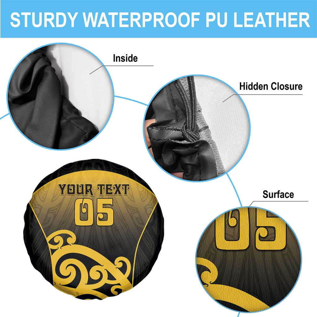 Custom Motueka High School Spare Tire Cover Maori Koru Pattern