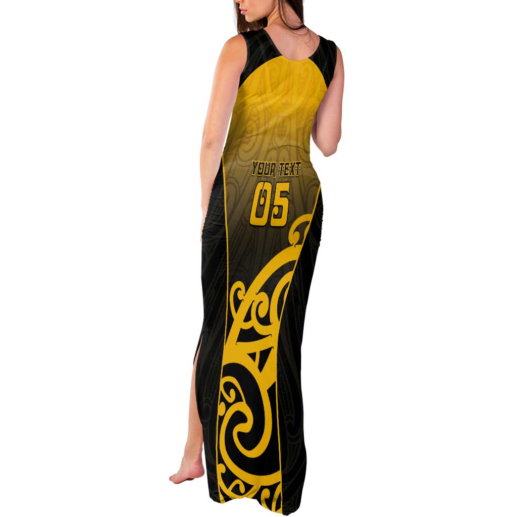 Custom Motueka High School Tank Maxi Dress Maori Koru Pattern LT05 - Polynesian Pride