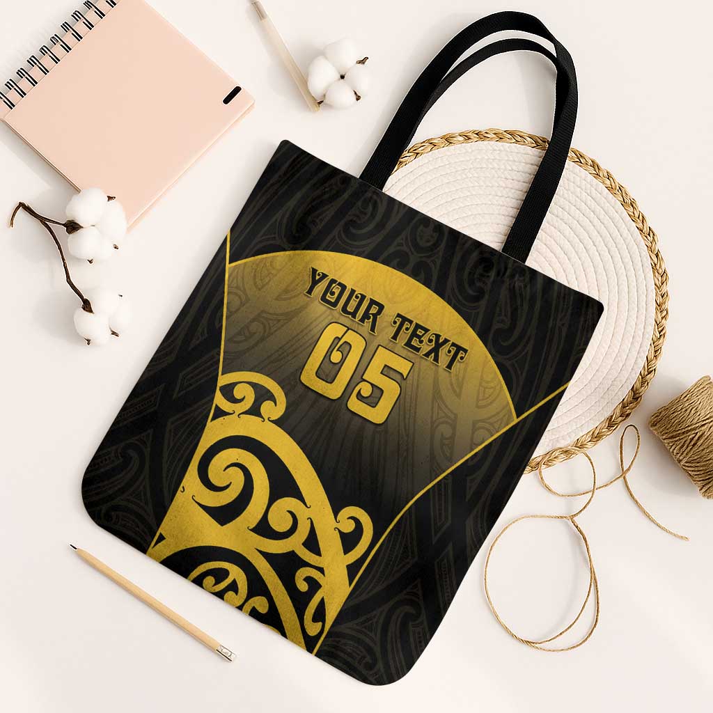 Custom Motueka High School Tote Bag Maori Koru Pattern LT05 Black Strap One Size Black - Polynesian Pride
