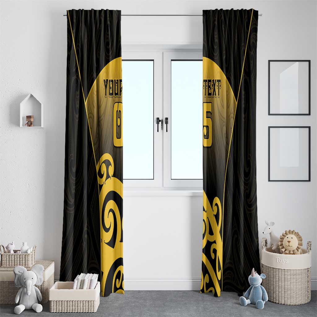 Custom Motueka High School Window Curtain Maori Koru Pattern LT05 - Polynesian Pride