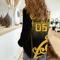 Custom Motueka High School Women Casual Shirt Maori Koru Pattern LT05 - Polynesian Pride
