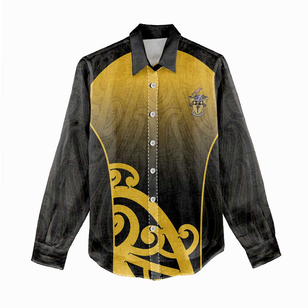 Custom Motueka High School Women Casual Shirt Maori Koru Pattern LT05 - Polynesian Pride