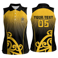 Custom Motueka High School Women Sleeveless Polo Shirt Maori Koru Pattern LT05 - Polynesian Pride