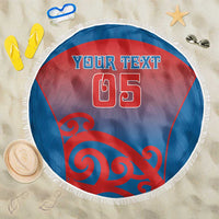 Custom St Joseph's Maori Girls' College Beach Blanket Maori Koru Pattern LT05 One Size 150cm Blue - Polynesian Pride