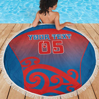 Custom St Joseph's Maori Girls' College Beach Blanket Maori Koru Pattern LT05 - Polynesian Pride