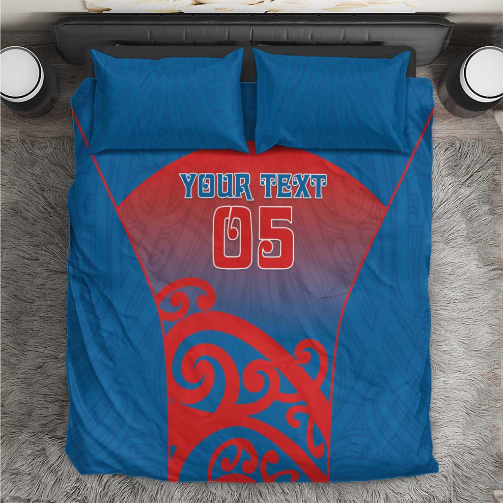 Custom St Joseph's Maori Girls' College Bedding Set Maori Koru Pattern LT05 Blue - Polynesian Pride