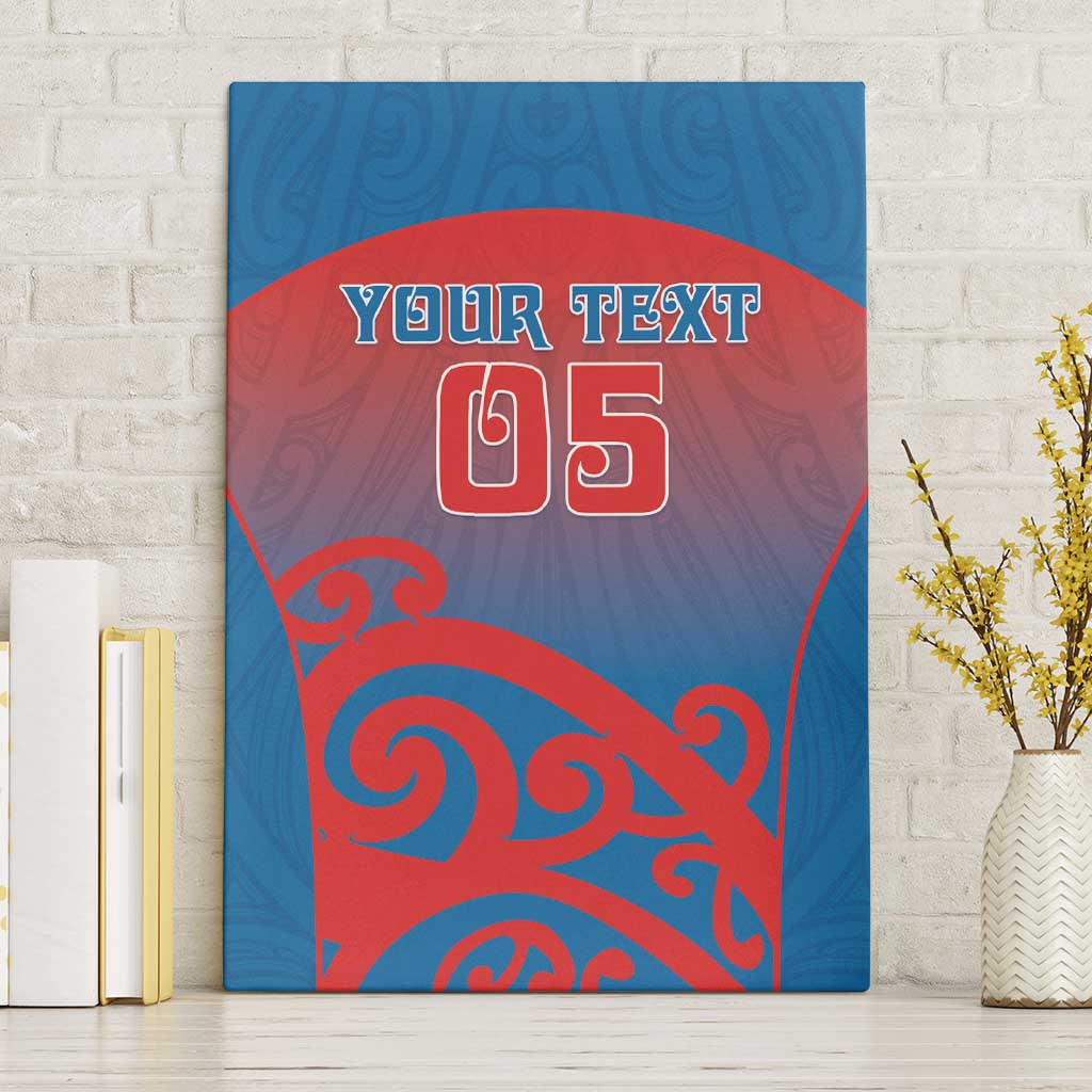 Custom St Joseph's Maori Girls' College Canvas Wall Art Maori Koru Pattern LT05 Without Frame Blue - Polynesian Pride