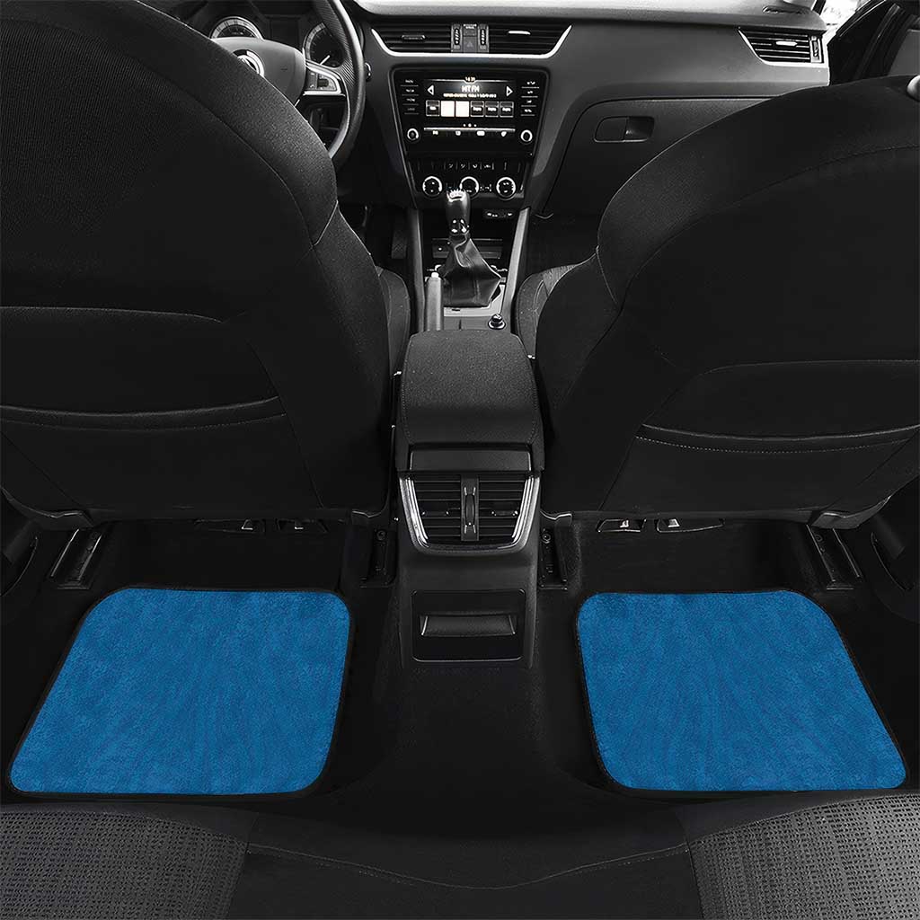 Custom St Joseph's Maori Girls' College Car Mats Maori Koru Pattern LT05 Set 2pcs - Back Blue - Polynesian Pride
