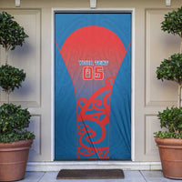 Custom St Joseph's Maori Girls' College Door Cover Maori Koru Pattern LT05 Blue - Polynesian Pride
