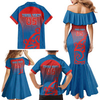 Custom St Joseph's Maori Girls' College Family Matching Mermaid Dress and Hawaiian Shirt Maori Koru Pattern