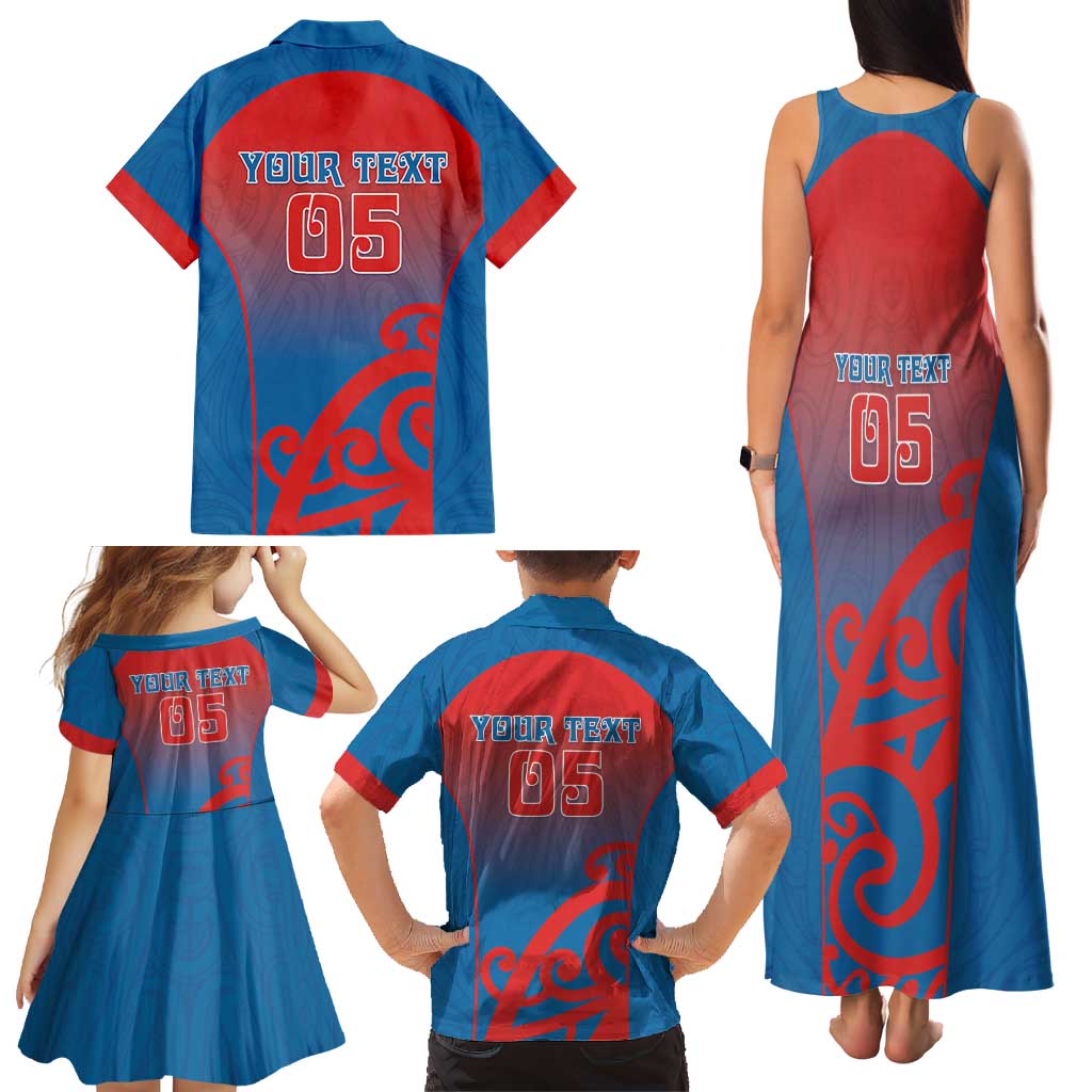 Custom St Joseph's Maori Girls' College Family Matching Tank Maxi Dress and Hawaiian Shirt Maori Koru Pattern