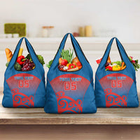 Custom St Joseph's Maori Girls' College Grocery Bag Maori Koru Pattern LT05 3-pack One Size Blue - Polynesian Pride