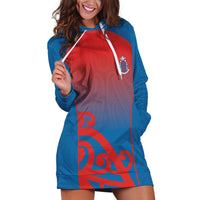 Custom St Joseph's Maori Girls' College Hoodie Dress Maori Koru Pattern LT05 Blue - Polynesian Pride