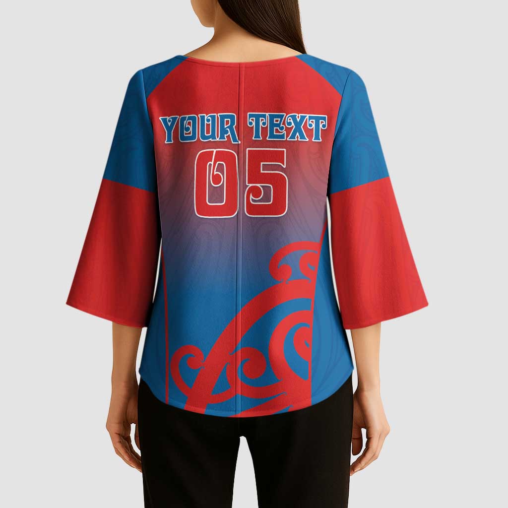 Custom St Joseph's Maori Girls' College Kimono Sleeve Blouse Maori Koru Pattern