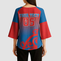 Custom St Joseph's Maori Girls' College Kimono Sleeve Blouse Maori Koru Pattern