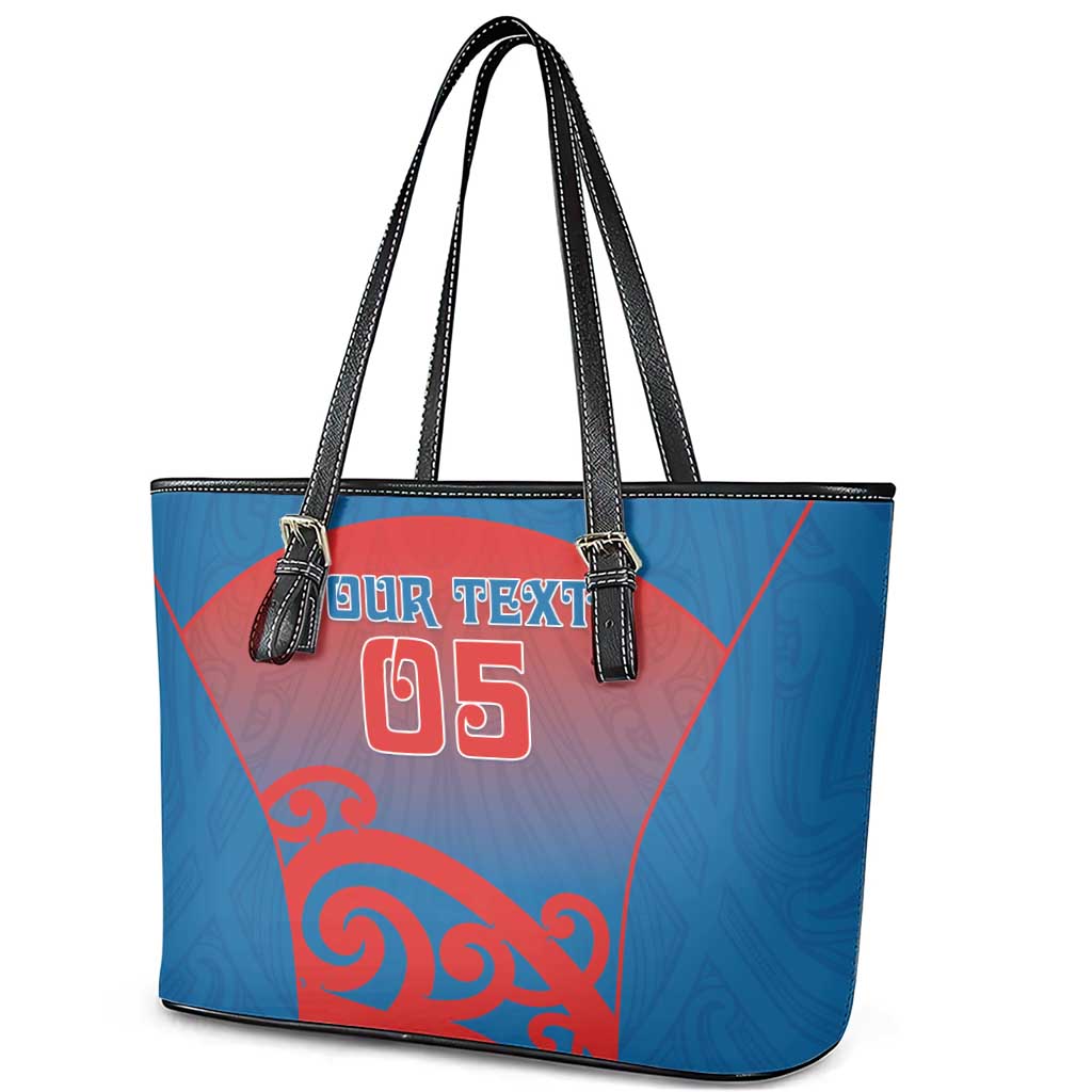 Custom St Joseph's Maori Girls' College Leather Tote Bag Maori Koru Pattern LT05 - Polynesian Pride