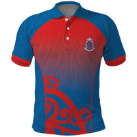 Custom St Joseph's Maori Girls' College Polo Shirt Maori Koru Pattern LT05 Blue - Polynesian Pride