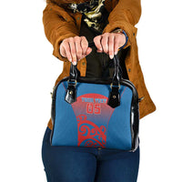 Custom St Joseph's Maori Girls' College Shoulder Handbag Maori Koru Pattern LT05 One Size Blue - Polynesian Pride