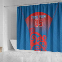 Custom St Joseph's Maori Girls' College Shower Curtain Maori Koru Pattern LT05 - Polynesian Pride