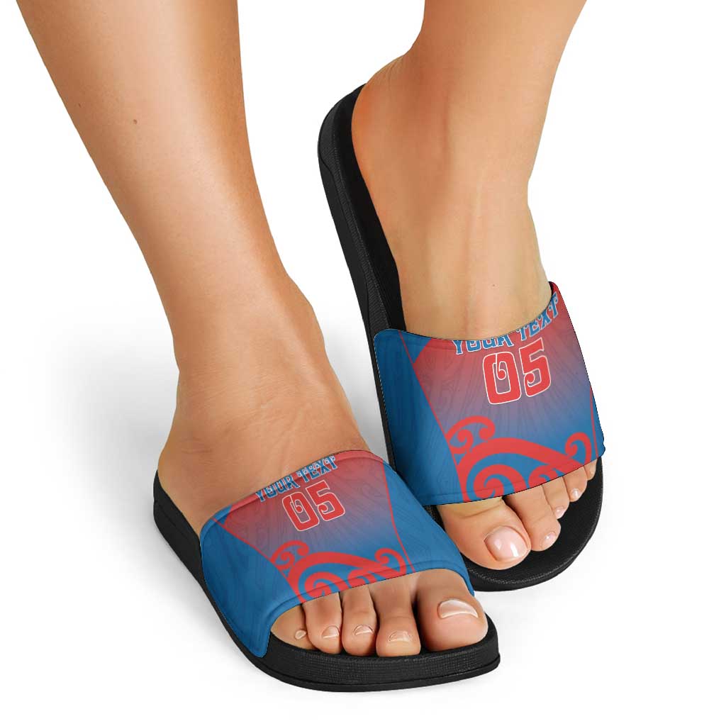 Custom St Joseph's Maori Girls' College Slide Sandals Maori Koru Pattern