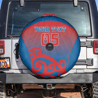 Custom St Joseph's Maori Girls' College Spare Tire Cover Maori Koru Pattern LT05 Blue - Polynesian Pride