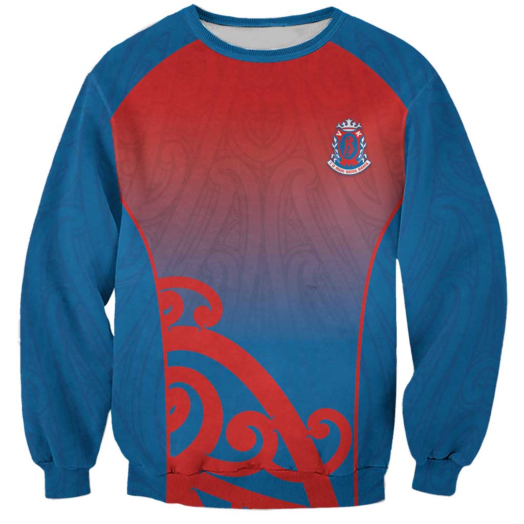 Custom St Joseph's Maori Girls' College Sweatshirt Maori Koru Pattern LT05 Unisex Blue - Polynesian Pride