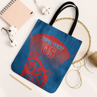 Custom St Joseph's Maori Girls' College Tote Bag Maori Koru Pattern LT05 Black Strap One Size Blue - Polynesian Pride