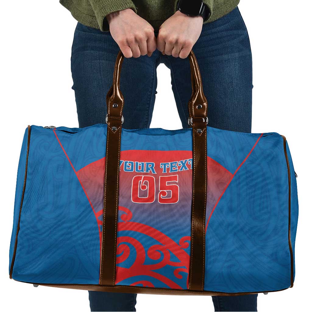 Custom St Joseph's Maori Girls' College Travel Bag Maori Koru Pattern LT05 Blue - Polynesian Pride