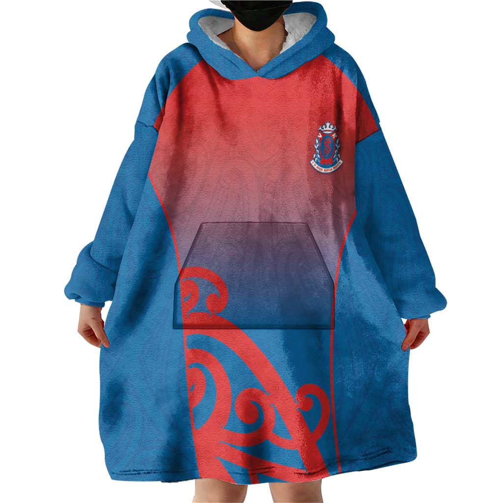 Custom St Joseph's Maori Girls' College Wearable Blanket Hoodie Maori Koru Pattern LT05 - Polynesian Pride