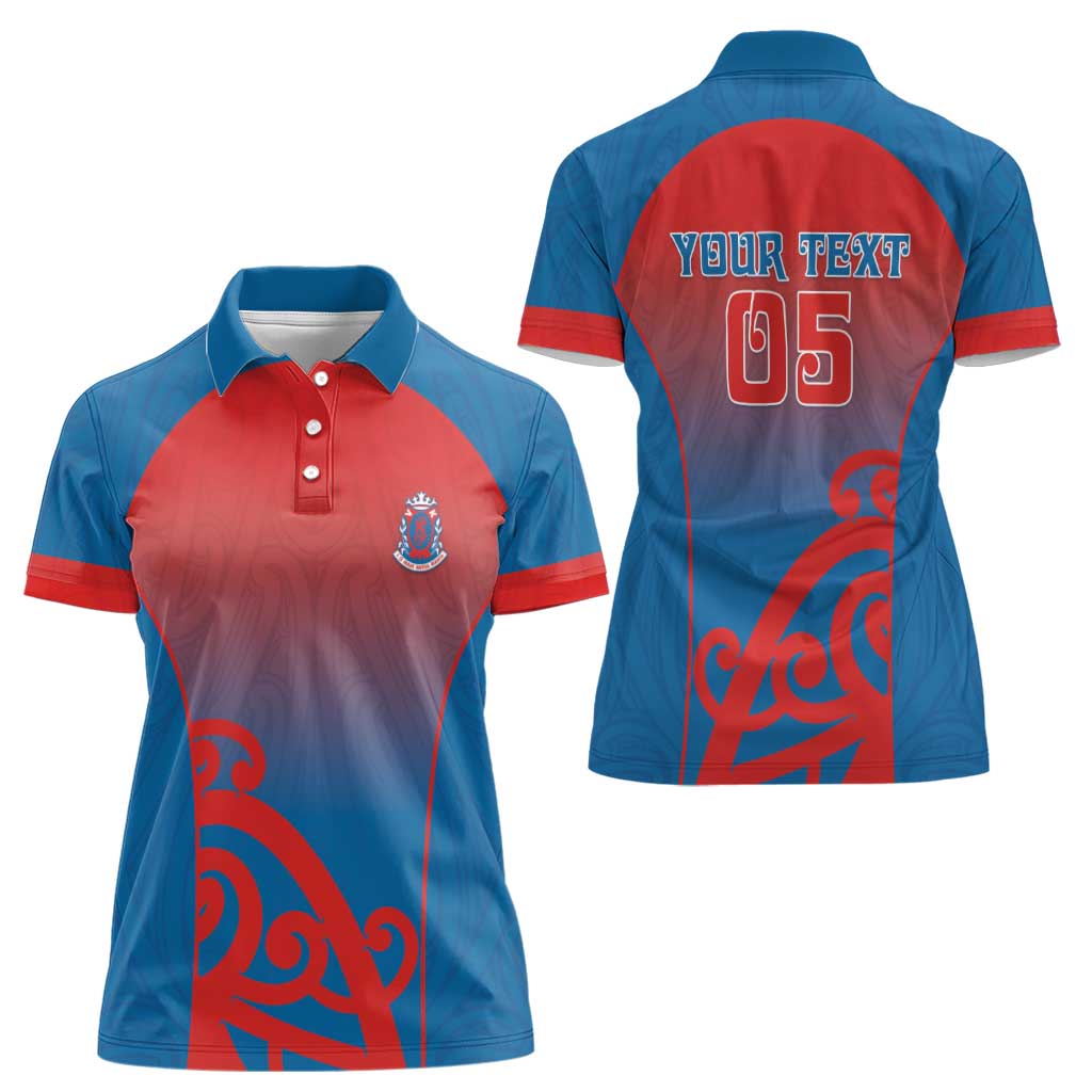 Custom St Joseph's Maori Girls' College Women Polo Shirt Maori Koru Pattern LT05 - Polynesian Pride