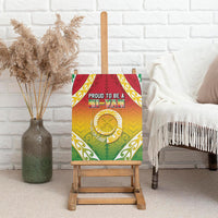 Vanuatu Canvas Wall Art Proud To Be A Ni-Van With Tribal Pattern LT05 - Polynesian Pride