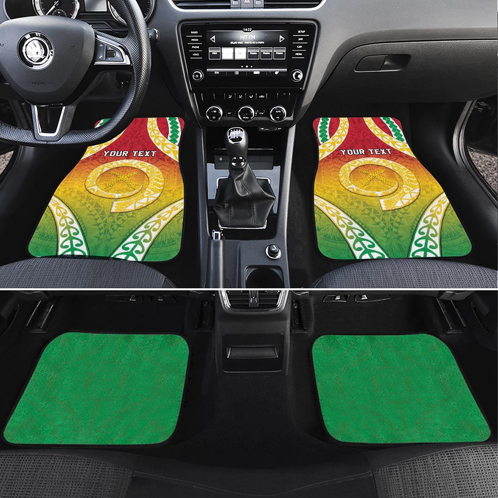 Vanuatu Car Mats Proud To Be A Ni-Van With Tribal Pattern LT05 Set 4pcs Reggae - Polynesian Pride