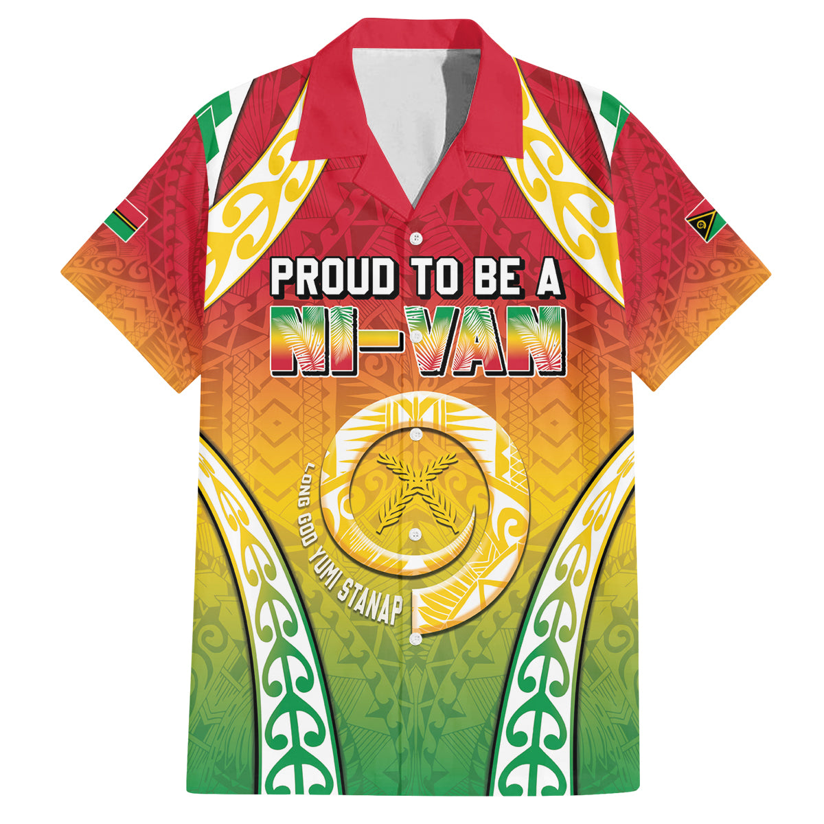 Personalised Vanuatu Family Matching Off Shoulder Maxi Dress and Hawaiian Shirt Proud To Be A Ni-Van With Tribal Pattern