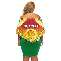 Personalised Vanuatu Family Matching Off Shoulder Short Dress and Hawaiian Shirt Proud To Be A Ni-Van With Tribal Pattern