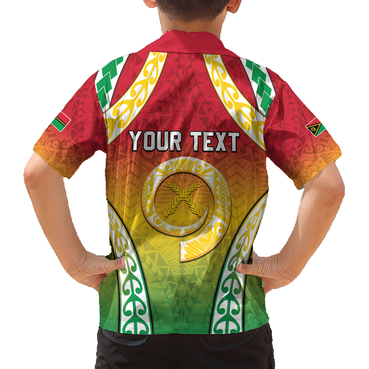 Personalised Vanuatu Kid Hawaiian Shirt Proud To Be A Ni-Van With Tribal Pattern