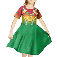 Personalised Vanuatu Kid Short Sleeve Dress Proud To Be A Ni-Van With Tribal Pattern