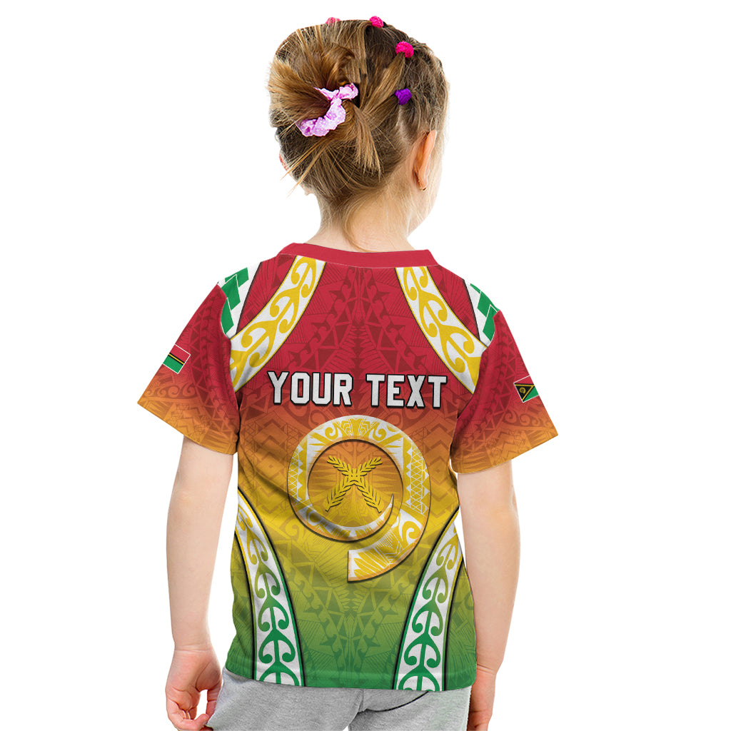 Personalised Vanuatu Kid T Shirt Proud To Be A Ni-Van With Tribal Pattern