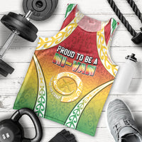 Personalised Vanuatu Men Tank Top Proud To Be A Ni-Van With Tribal Pattern LT05 - Polynesian Pride