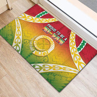 Vanuatu Rubber Doormat Proud To Be A Ni-Van With Tribal Pattern LT05 - Polynesian Pride