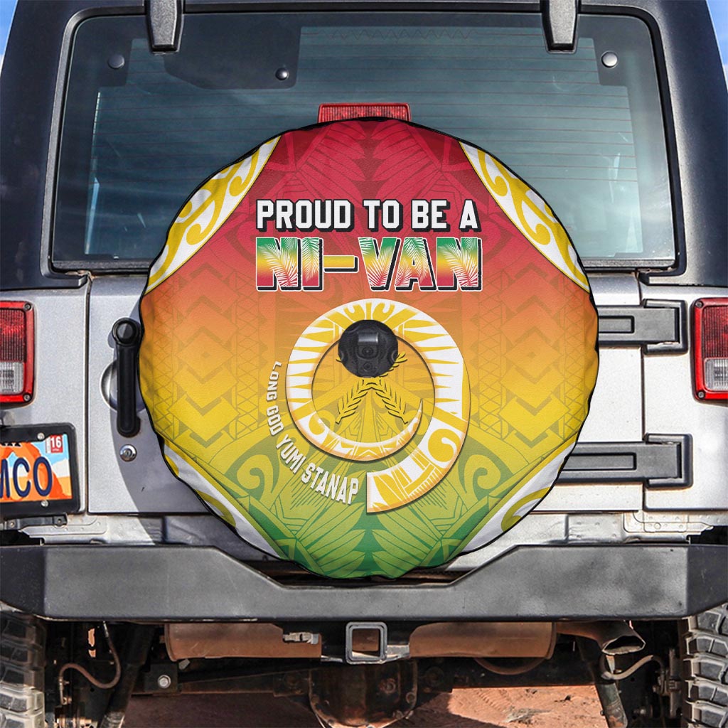 Vanuatu Spare Tire Cover Proud To Be A Ni-Van With Tribal Pattern LT05 Reggae - Polynesian Pride