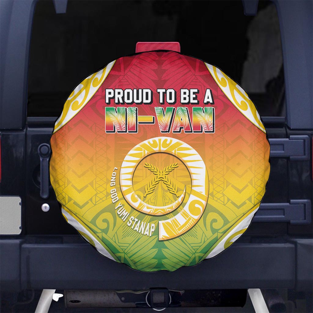 Vanuatu Spare Tire Cover Proud To Be A Ni-Van With Tribal Pattern LT05 - Polynesian Pride
