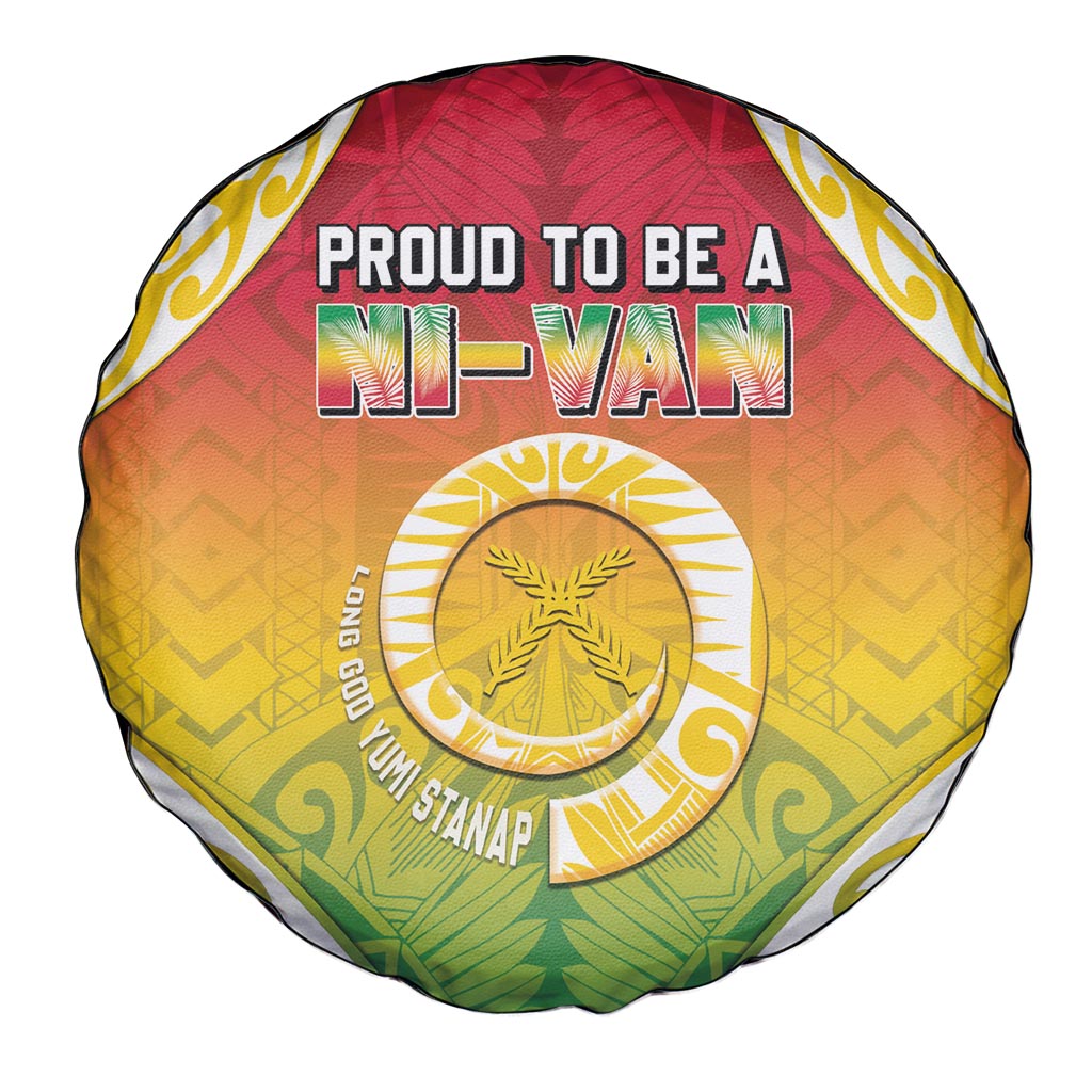 Vanuatu Spare Tire Cover Proud To Be A Ni-Van With Tribal Pattern LT05 - Polynesian Pride