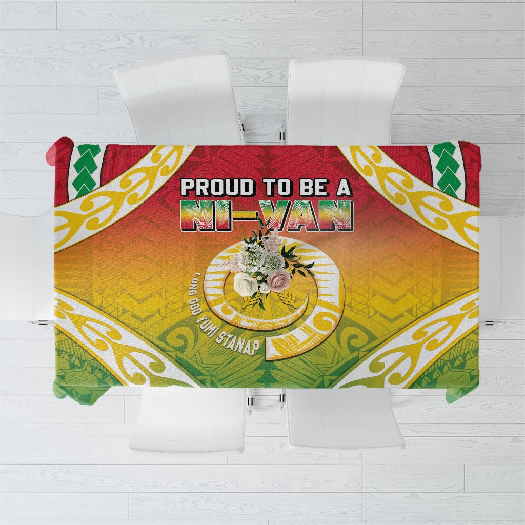 Vanuatu Tablecloth Proud To Be A Ni-Van With Tribal Pattern LT05 Reggae - Polynesian Pride