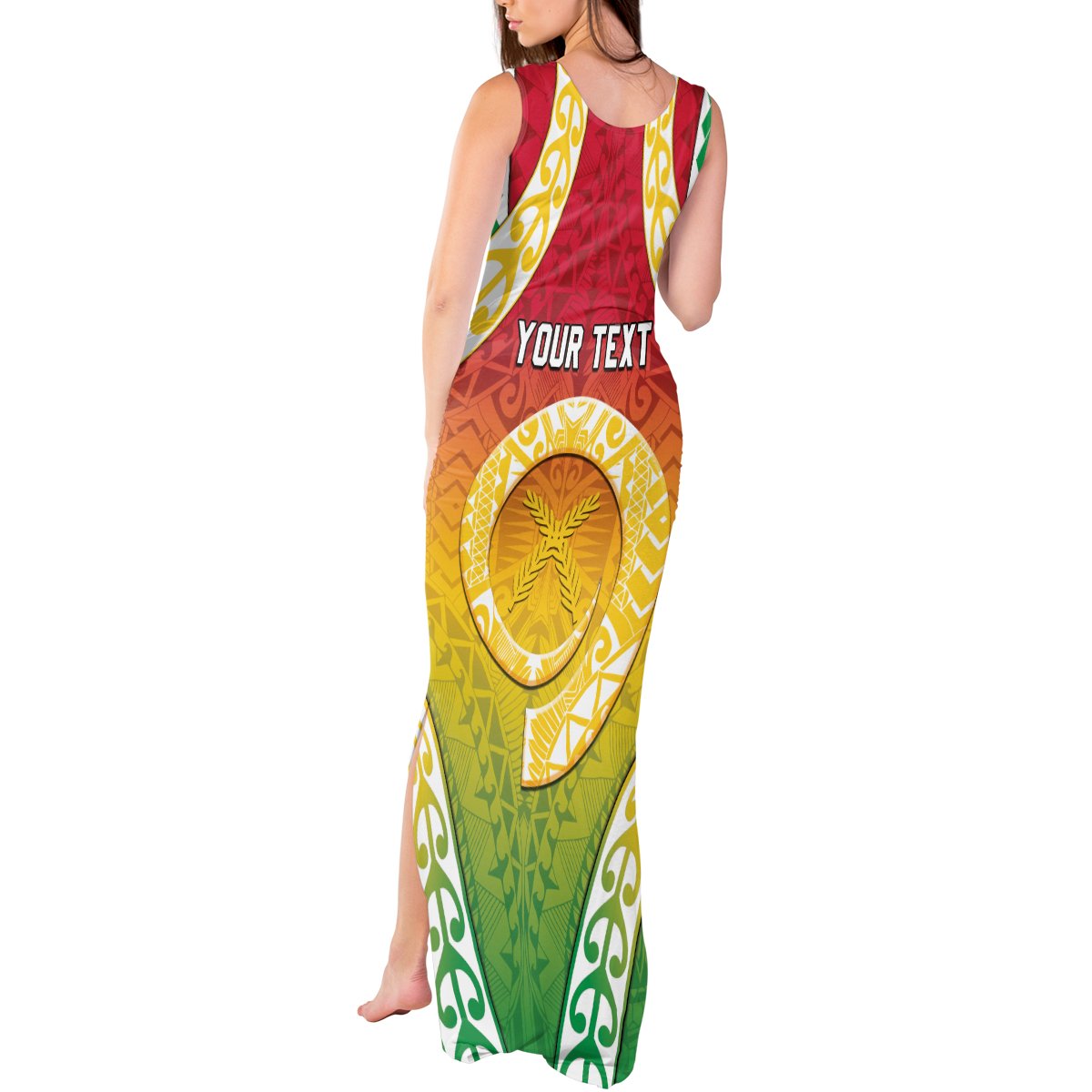 Personalised Vanuatu Tank Maxi Dress Proud To Be A Ni-Van With Tribal Pattern LT05 - Polynesian Pride