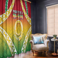 Vanuatu Window Curtain Proud To Be A Ni-Van With Tribal Pattern LT05 - Polynesian Pride